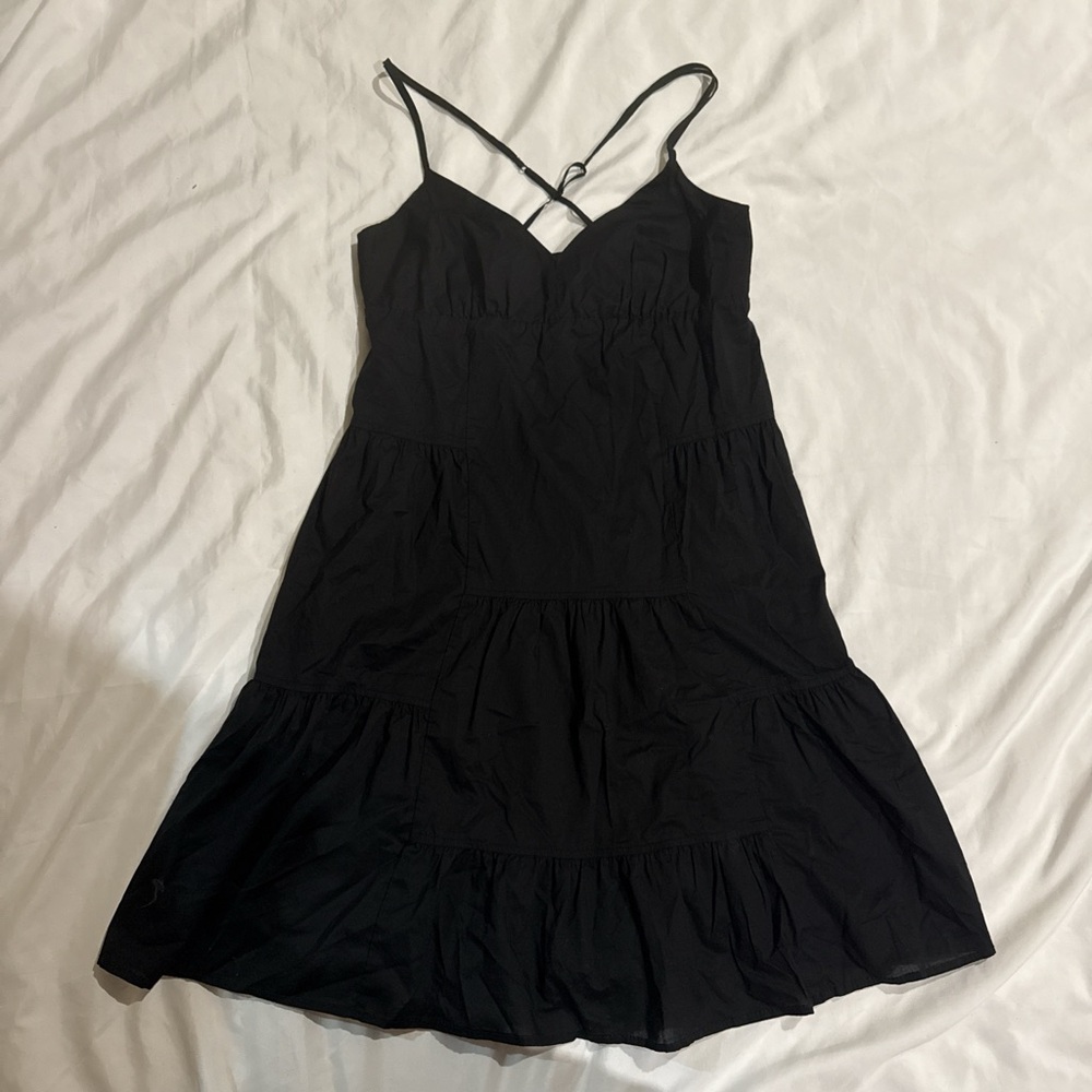 GAP Black Mini Dress with Spaghetti Straps